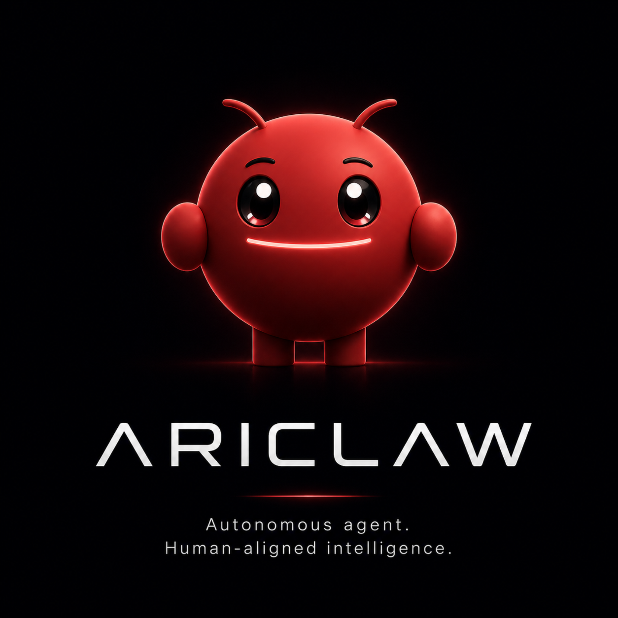 ARICLAW Protocol red autonomous agent mascot